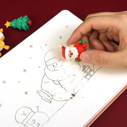 Christmas Miniature Eraser 6PSet