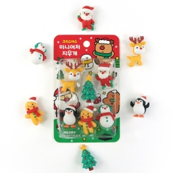 Christmas Miniature Eraser 6PSet