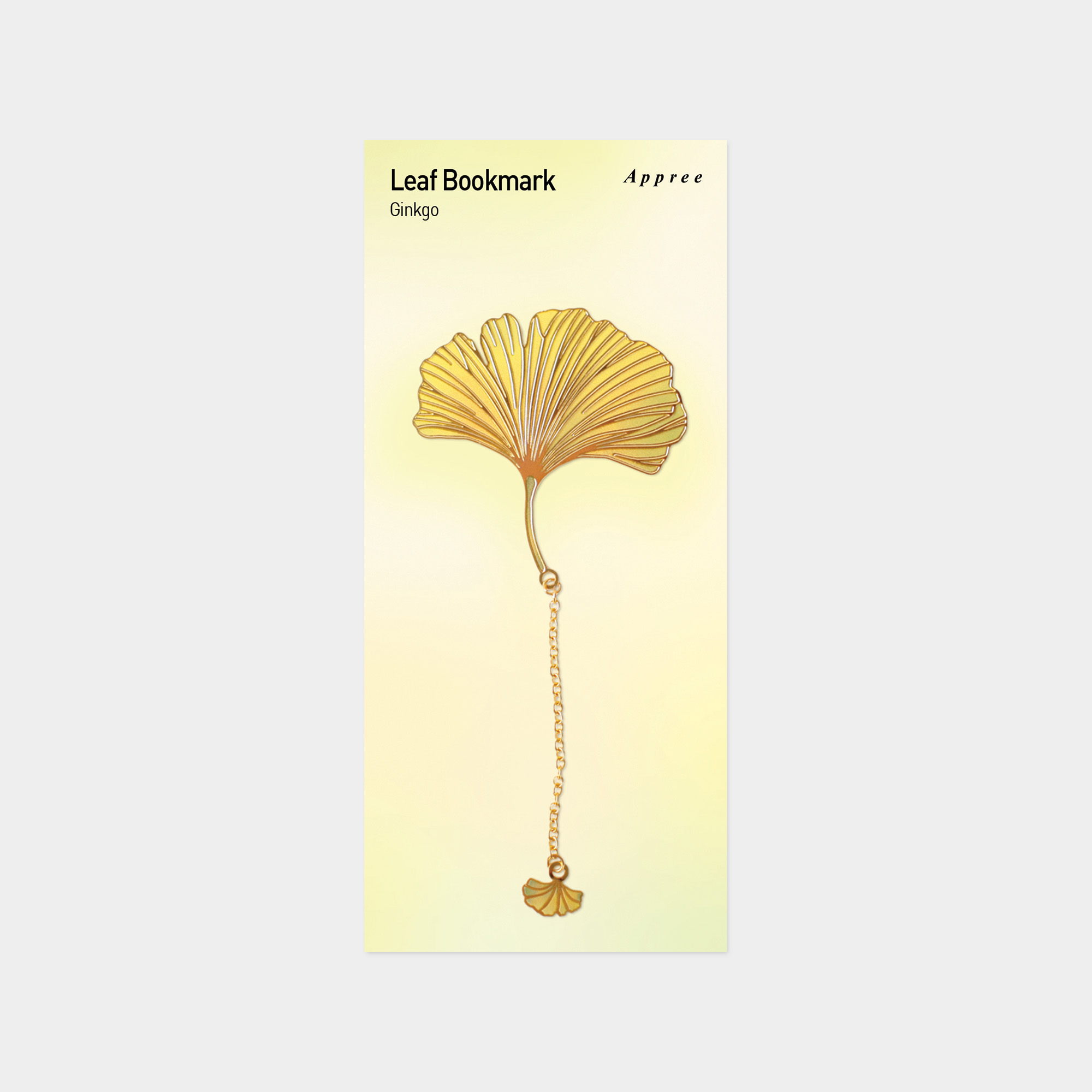 Bookmark Yellow ginkgo leaf