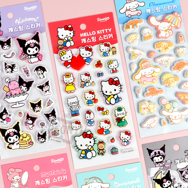 Sanrio Characters Casting Sticker, 18pcs