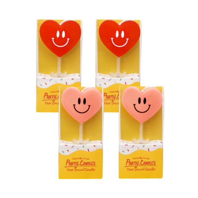 Heart Candles Deco Mini 2 piece set (4 pieces)
