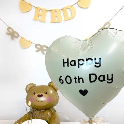 Party Lettering Sticker Decal Alphabet Number Balloon Sticker - Cute Font (2 Sheets)