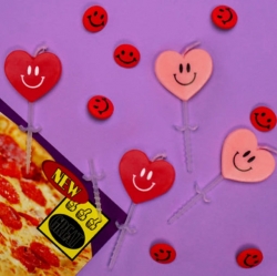 Heart Candles Deco Mini 2 piece set (4 pieces)