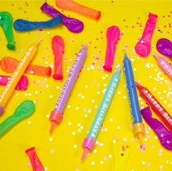 Party Cake Candles Short Lettering HBD (6 pieces)