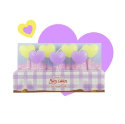 Variety Heart Candles - Purple Lemon