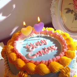 Variety Heart Candles - Purple Lemon