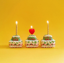 Variety Heart Candles - Pink Rose