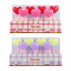 Variety Heart Candles - Pink Rose