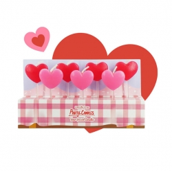 Variety Heart Candles - Pink Rose