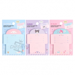 Sanrio Characters Letter Sticky Memo Pad