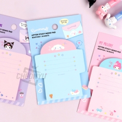 Sanrio Characters Letter Sticky Memo Pad