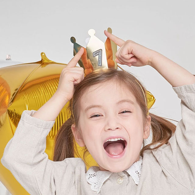 Party Crown Hats - I Love Royal Family Gold