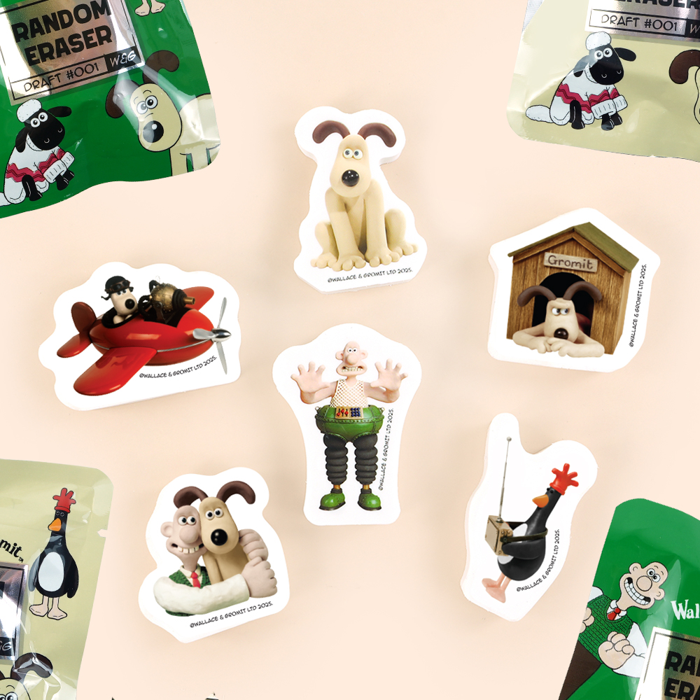 Wallace & Gromit Random Eraser (Set of 24)