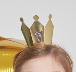 Party Crown Hats - I Love Royal Family Gold