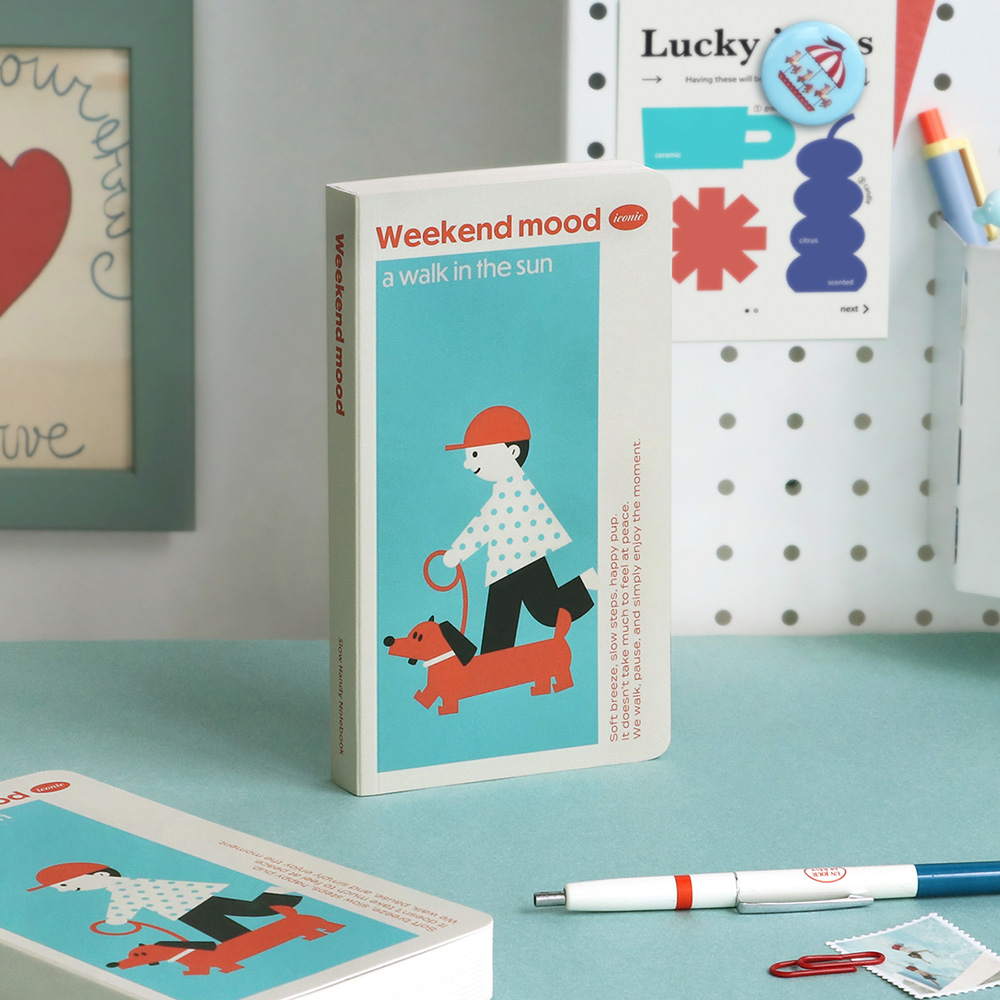 슬로우 핸디노트 라인 유선 포켓 수첩