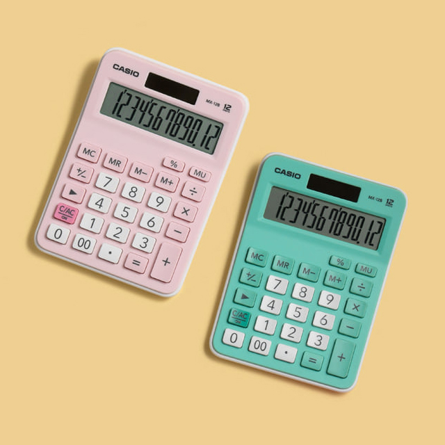 Casio MX-12B Special Color Calculator