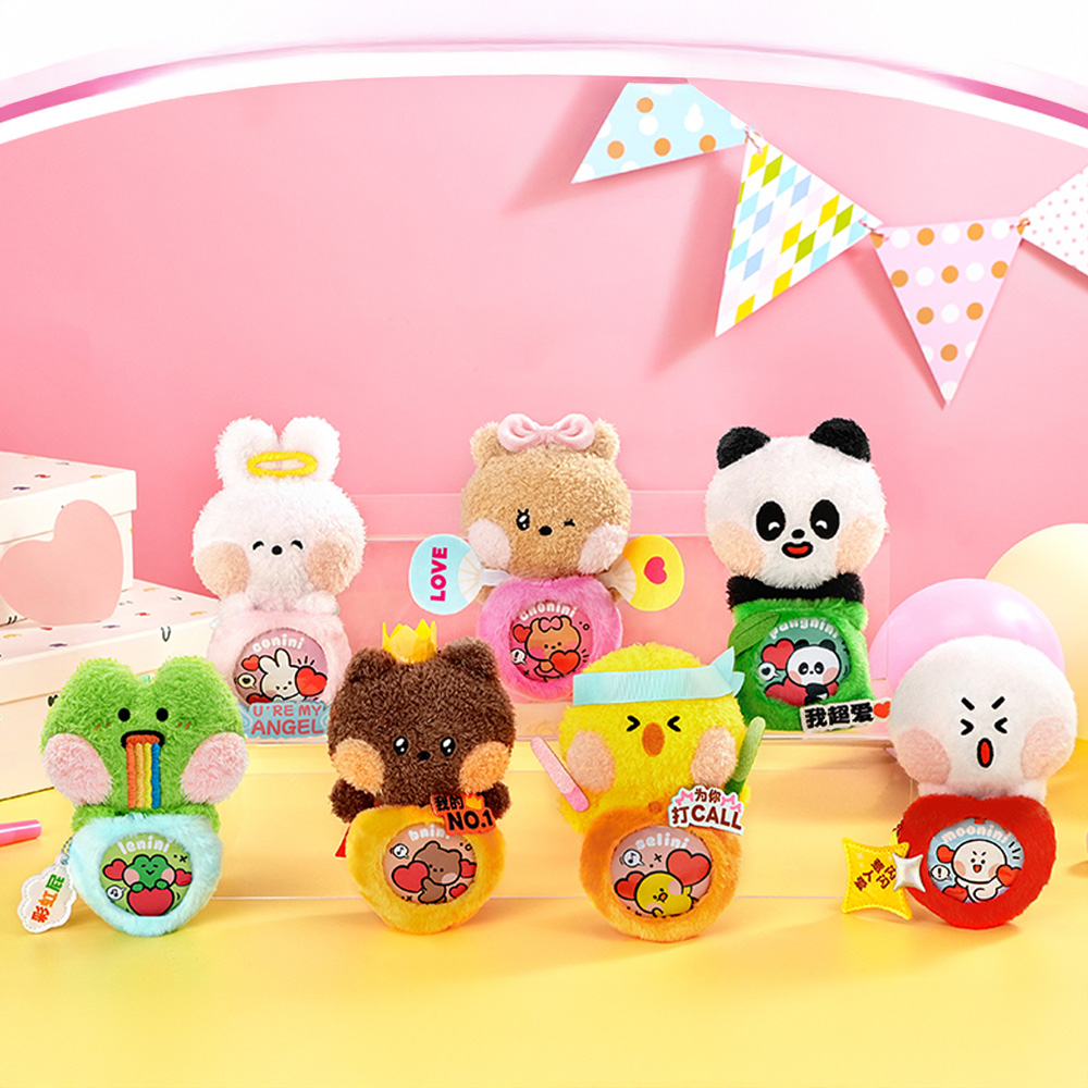 LINE FRIENDS minini Photocards＆Name Tag Keyring, Random