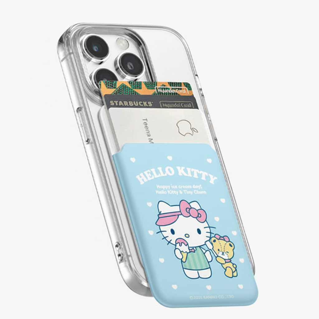 3-Slot Storage MagSafe Card Slot (Matte) _ Hello Kitty Ice Cream