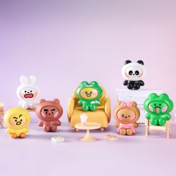 LINE FRIENDS minini Random Face Off Figures