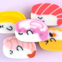 Sushi Random Erasers Set ver.27 (Set of 60)