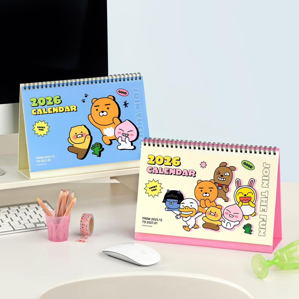 Kakao Friends 2026 Basic Desk Calendar