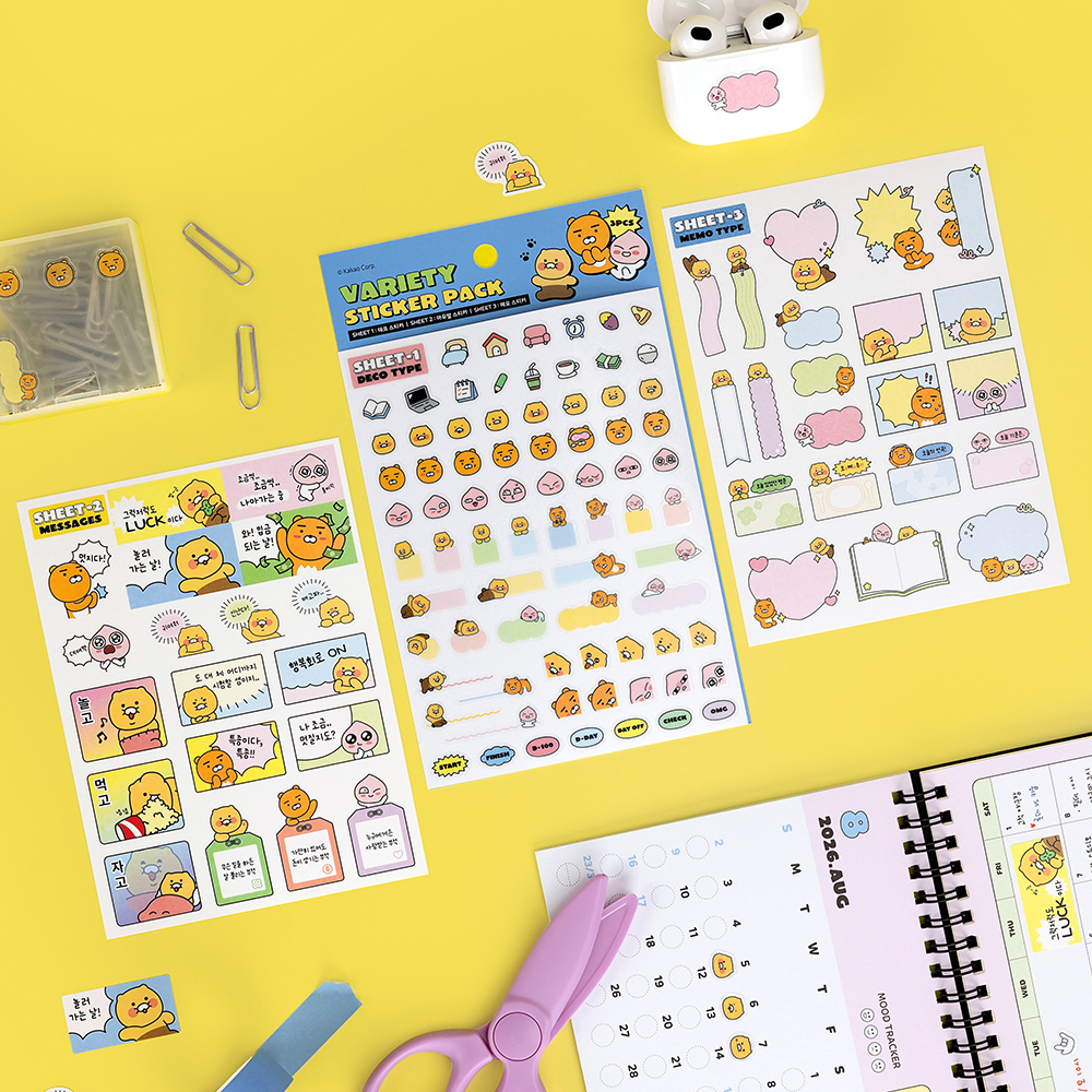 Kakao Friends Deco Sticker Pack 3P