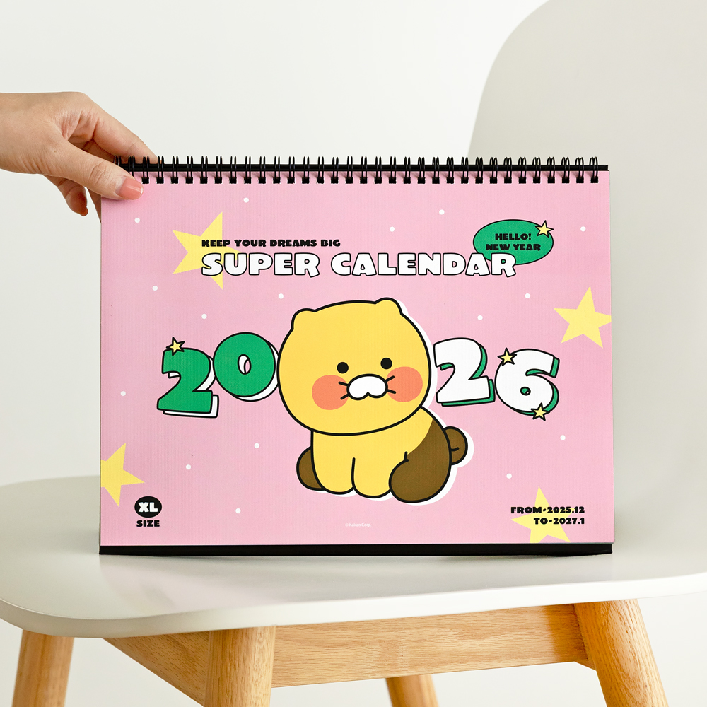 Choonsik 2026 A4 Size Desk Calendar