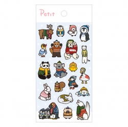 Petite Winter Sticker_Animals in Sweaters