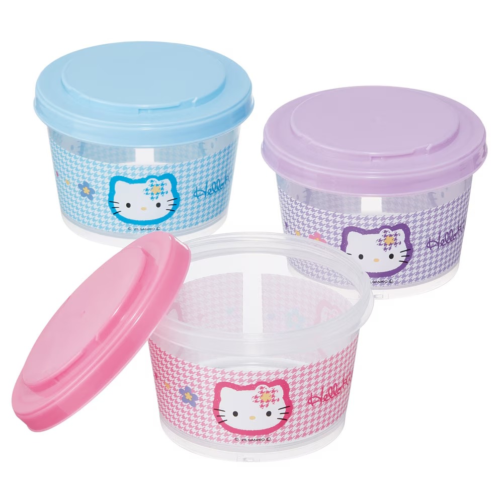 Hello Kitty Food Red Joint Storage Container 3P