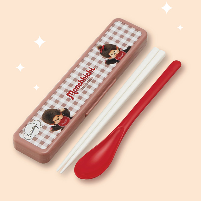 Monchhichi Noise Prevention Cutlery Combo Set 18cm