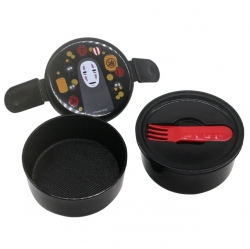 Calcifer Round 2-Layer Lunch Box with Fork