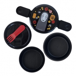 Calcifer Round 2-Layer Lunch Box with Fork