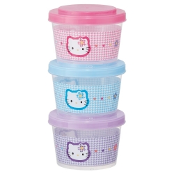 Hello Kitty Food Red Joint Storage Container 3P