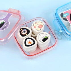 Triangle Kimbap Lunch Box Eraser, Random