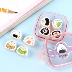 Triangle Kimbap Lunch Box Eraser, Random