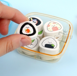 Triangle Kimbap Lunch Box Eraser, Random