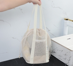 Brisk Mesh Material Bathing Sauna Swimming Pool Shower Black Large  Bag 