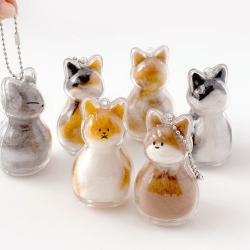 Cat Furball Capsule Keyring