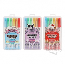 Sanrio Characters Non Dry 12 Colors Signpen Set