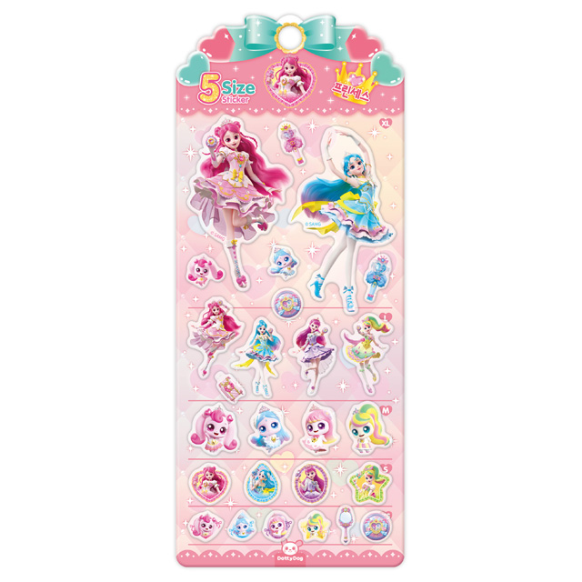 Princess Catch! Teenieping 5 Size Sticker Set Princess