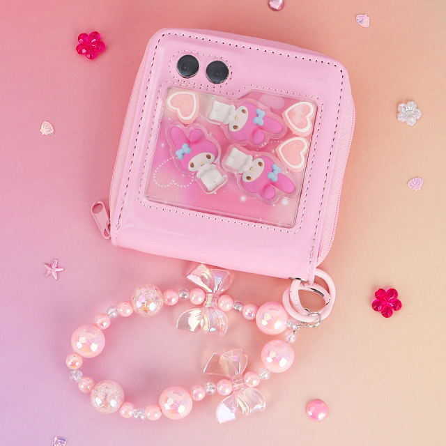 My Melody Flip Phone Strap Wallet S Pink