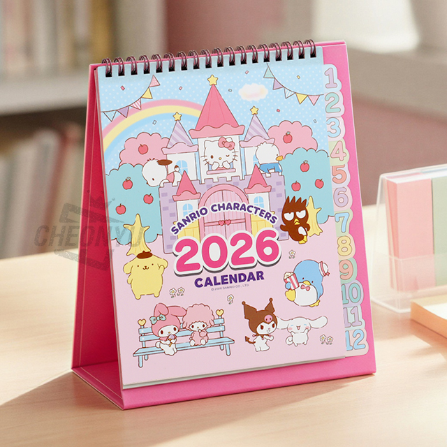 Sanrio 2026 Index Desk Calendar