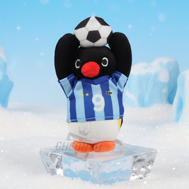 Pingu Soccer Player Bag Charm 10cm + Random Card