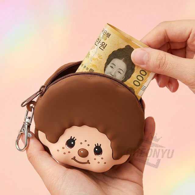 Monchhichi-kun Face Silicon Pouch