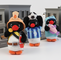 Pingu Tin Bag Charm 10cm + Random Card