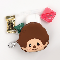 Monchhichi-kun Face Silicon Pouch