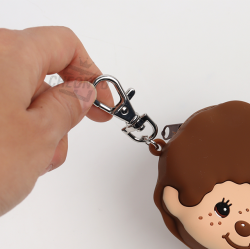 Monchhichi-kun Face Silicon Pouch