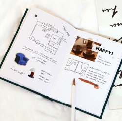 PRISM 280 GRID HARDCOVER NOTE