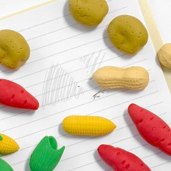 Direct from Farm Starchy Root Vegetable Eraser Set, Random