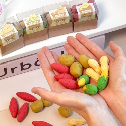 Direct from Farm Starchy Root Vegetable Eraser Set, Random